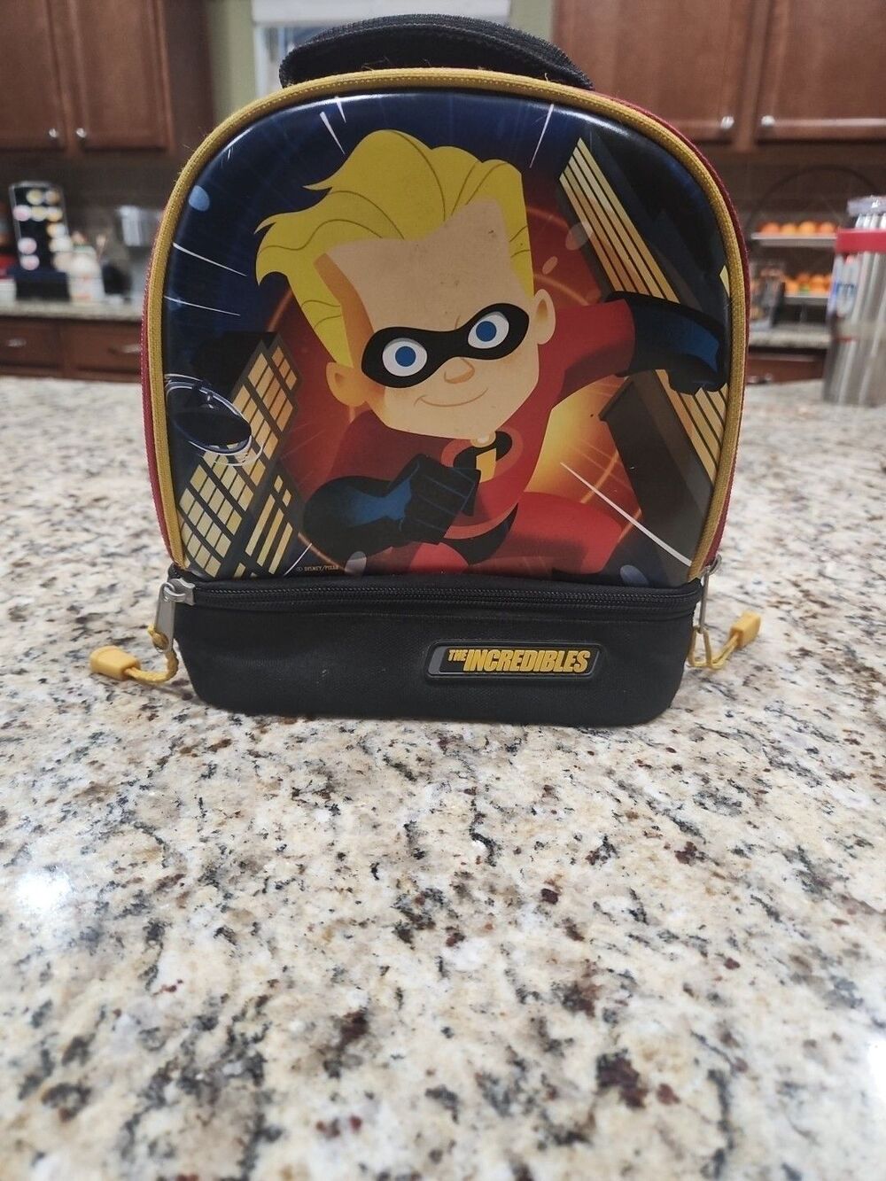 Disney The Incredibles Dash Lunch Box Red Dual Compartment Insulated Bag Y2K